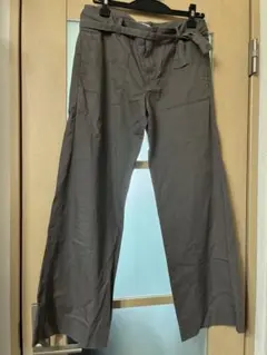 gaminerie ワークパンツ ローライズ ウエストリボン付き M-L