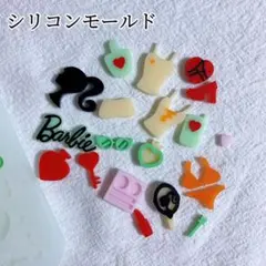 シリコンモールド　Barbie風 ハート鍵　デコレーション　トレカ　装飾　パーツ