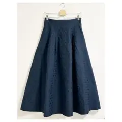 m419_IENA 極美品✨2023AW☘️ドットジャガードタックスカート 38