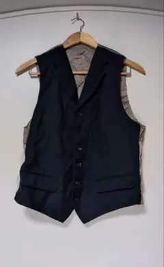 【NO BRAND】ベスト　ネイビー M
