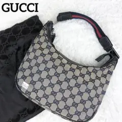 【美品】グッチ シェリーライン ホースビット ワンショルダー 保存袋付き