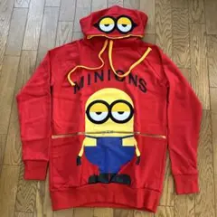 新品　ミニオン　パーカー　赤