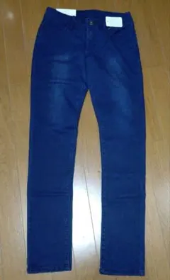 未使用 ハートマーケット ブラックヤーン スキニーデニム パンツ S ブルー