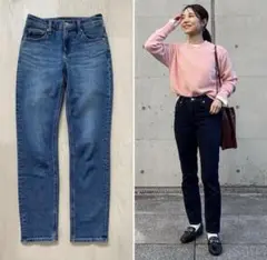 UNIQLO ユニクロ スリムストレートジーンズ 21 ブルー