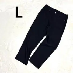 ストレッチパンツ　紺　Ⅼ　シンプル　楽ちんパンツ　伸縮性あり　テーパード