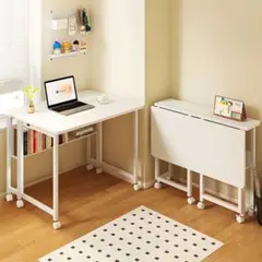 折りたたみ式デスク寝室用テーブルパソコンデスクコンパクトで組み立てが簡単底棚付き