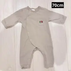 FRUIT OF THE LOOM ベージュ ロンパース 70cm