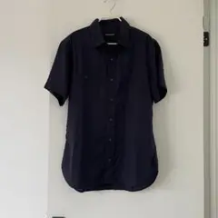 NANO UNIVERSE ネイビー 半袖シャツ