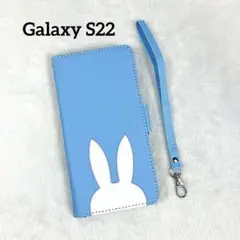 Galaxy S22 スマホケース 手帳型 ブルー かわいい