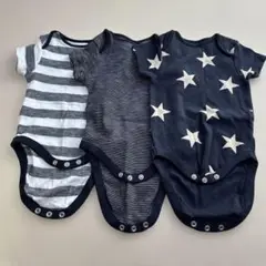 next 星柄ロンパース 3-6m 3枚セット