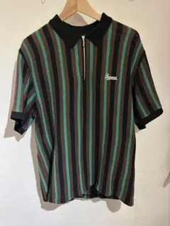 【美中古】Supreme Open Knit Stripe Zip Polo M Supreme Open Knit Stripe Zip Polo (SS22) - $118
