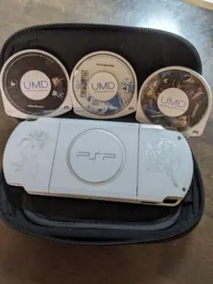 ホワイト PSP 本体 UMDソフト3本付き