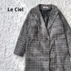 leciel アウター チェスターコート ロング丈 キルティング チェック タグ