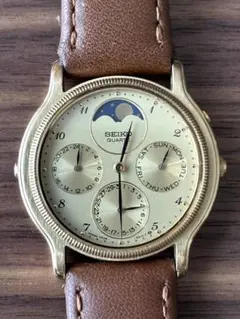 クォーツ腕時計 SEIKO セイコー ムーンフェイズ 7F38-6180