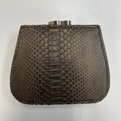 三宝 iii SANPO 蛇革 がま口財布 【5ee72872】