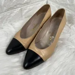 正規品 CHANEL レザー パンプス 34 1/2