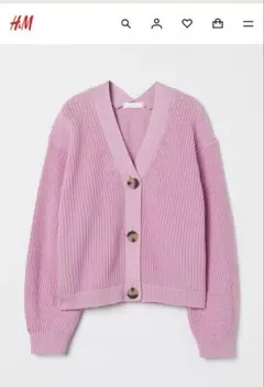 H&M ピンクカーディガン