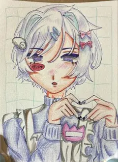 一点物 手描きイラスト ジャージメイド スケッチブック