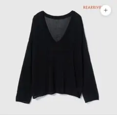 PAPER KNIT 2wayルーズトップス　ブラック