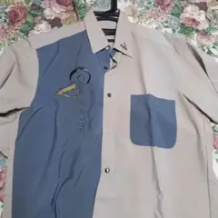 Calro Valentino 刺繍ロゴ長袖シャツ