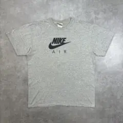 00s NikeAIR ナイキ グレーTシャツ XLサイズ ロゴプリントY2K