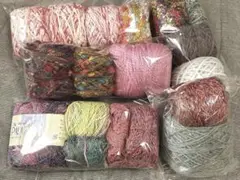 春夏秋メイン500g越 ❁⃘毛糸まとめ売り未使用品や美品/余り毛糸/変わり糸 等