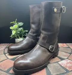 美品✨JMMY CHOO ジミーチュウ【26.0】レザー エンジニアブーツ 茶