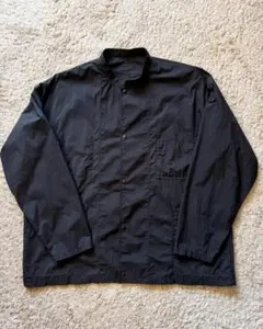 muji labo撥水 リバーシブルシャツジャケット black S-M 無印 MUJILabo ムジラボ 撥水リバーシブルノーカラーコート