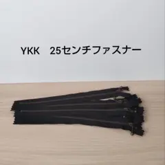 YKK 25センチファスナー　AG 10本　ブラック