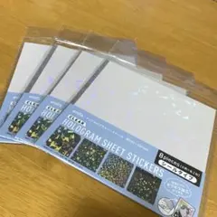 amifa クリアホログラムシートシール　8枚入り(4柄x2枚) 4セット