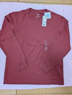 UNIQLO エアリズムコットン UVカットクルーネックT（長袖） L　Red