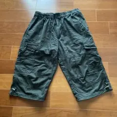 ダークグリーン カーゴショートパンツ