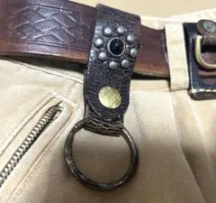 美品　ダブルアールエル　RRL レザーキーホルダー　ベルトループ