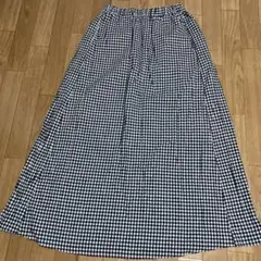 GUギンガムチェック ロングスカートフリーsize2回た着用