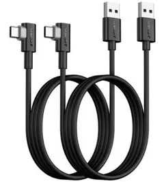 SUNGUY USB Type Cケーブル L字 1m×2本 急速充電