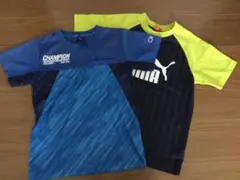 PUMAストライプ Tシャツ ・Champion Tシャツ2枚セット　150cm