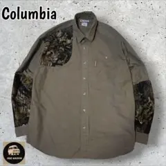 Columbiaコロンビア ハンティングシャツ VINTAGEフェードツリー柄