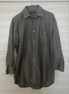 BURBERRY ヘリンボーンブラウンシャツ M
