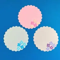 紫陽花カラーのメッセージカード　クラフトパンチ