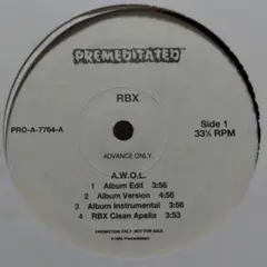 G-RAP RBX A.W.O.L. プロモ盤 レコード