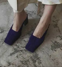 Ameri vintage STITCH QUADRANGLE TOE MULE