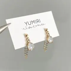 【44】ホワイトウォーター　チェーン　ピアス　イヤリング