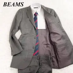 【美品】BEAMS ロロピアーナ スーツ セットアップ 3釦 高級生地 グレー