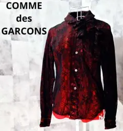 SALE☆COMME des GARCONS ブラウス レース リボン 赤 黒