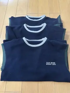 【3着セット】UNIQLO 長袖パジャマ 140cm 紺&グリーン