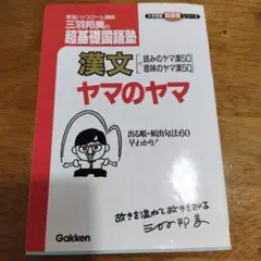 漢文ヤマのヤマ　東進ハイスクール 講師 三羽邦美の超基礎 国語塾