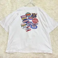 n6723 美品✨オーバーサイズTシャツ L ビッグプリント コットン100%