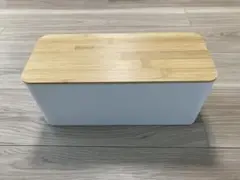 ケーブルボックス 竹製蓋 ホワイト