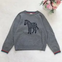ポールスミスジュニア 長袖ニット セーター トップス シンプル シマウマ キッズ