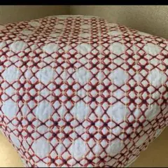 刺し子花布巾赤の紫陽花アレンジ
